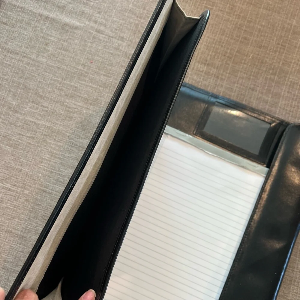 Elegant Black Leather Portfolio